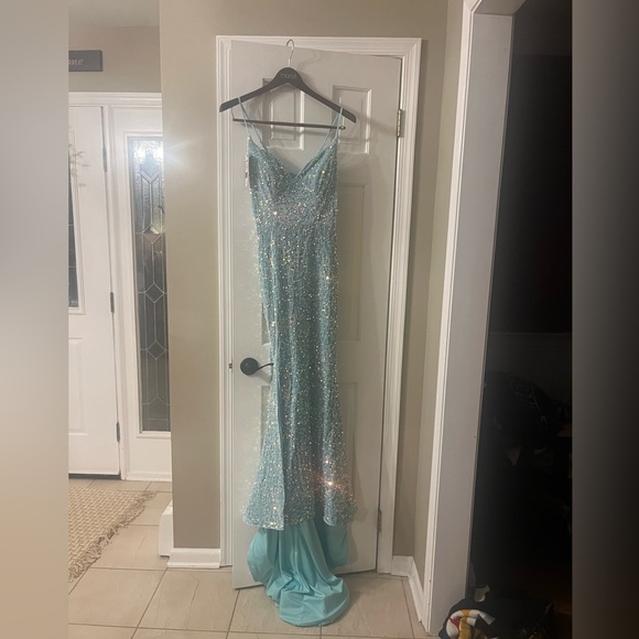Merry Lover Dresses & Skirts - Blueish Green Sparkly Prom Dress